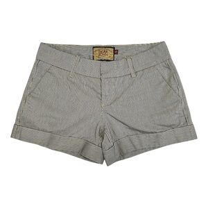 Dear John Blue and White Pinstriped Striped Cuffed Shorts Sz 27 Coastal Preppy